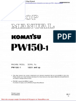 Komatsu Wheeled Excavators Pw150 1 Shop Manual