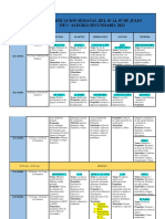 1° D Sec Alegria Planificacion Semanal Del 03 Al 07 de Julio