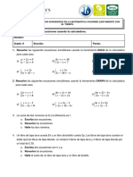 Guía 14 - Sistema de Ecuaciones Usando Calculadora - G9 - 2023