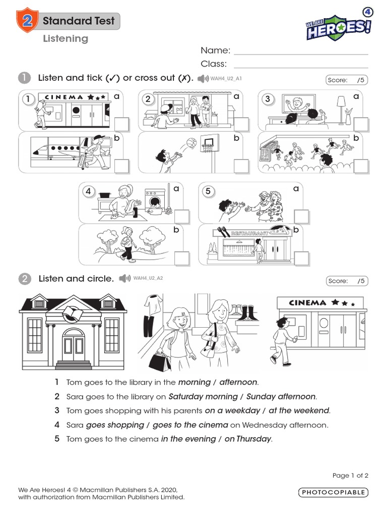 WAH4 U2 Standard Unit Test | PDF | Workweek And Weekend