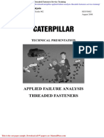 Caterpillar Applied Failure Analysis Threaded Fasteners Service Training