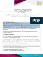 Activity Guide and Evaluation Rubric - Unit 2 - Task 3 - Describing The Practices of Didactics of Mathematics in Latin America