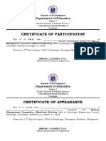 Certificate of Participation&appearance