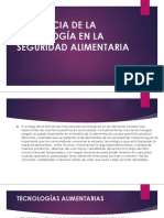 Influencia de La Tecnología en La Seguridad Alimentaria1