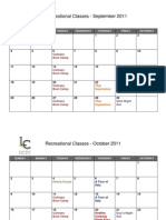 Rec Class Calendar