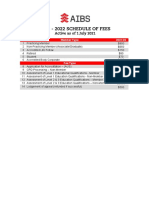 AIBS 2021-2022 Schedule of Fees