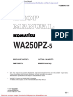 Komatsu Wheel Loaders Wa250pz 5 Shop Manual