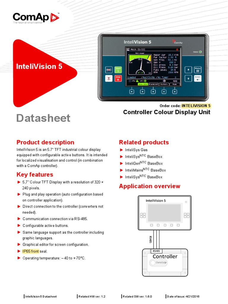InteliVision5Datasheet INTELIVISION 5 PDF Thin Film Transistor