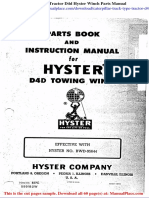 Caterpillar Track Type Tractor d4d Hyster Winch Parts Manual