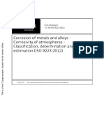 Corrosion of Metals and Alloys - Corrosivity of Atmospheres - Classification, Determination and Estimation (ISO 9223 - 2012)
