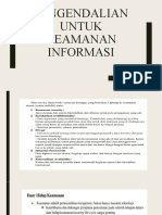 Pengendalian Keamanan sistem informasi PPT