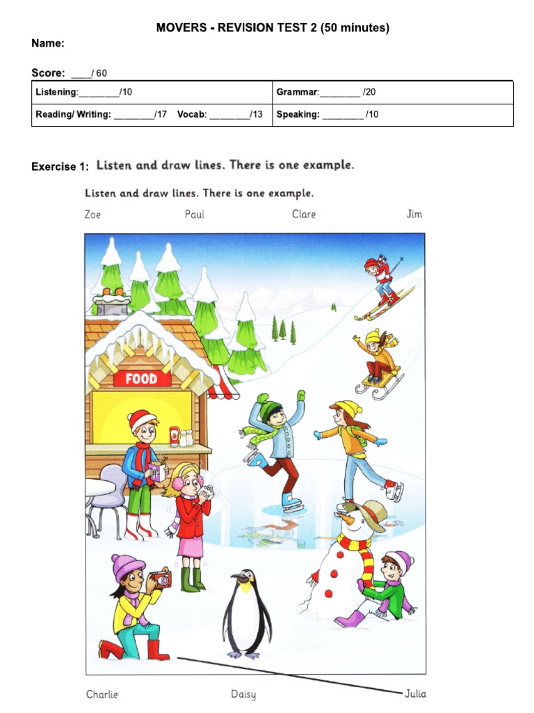 Movers - Revision Test 2 | PDF