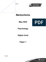 Psychology Paper 1 TZ2 HL Markscheme
