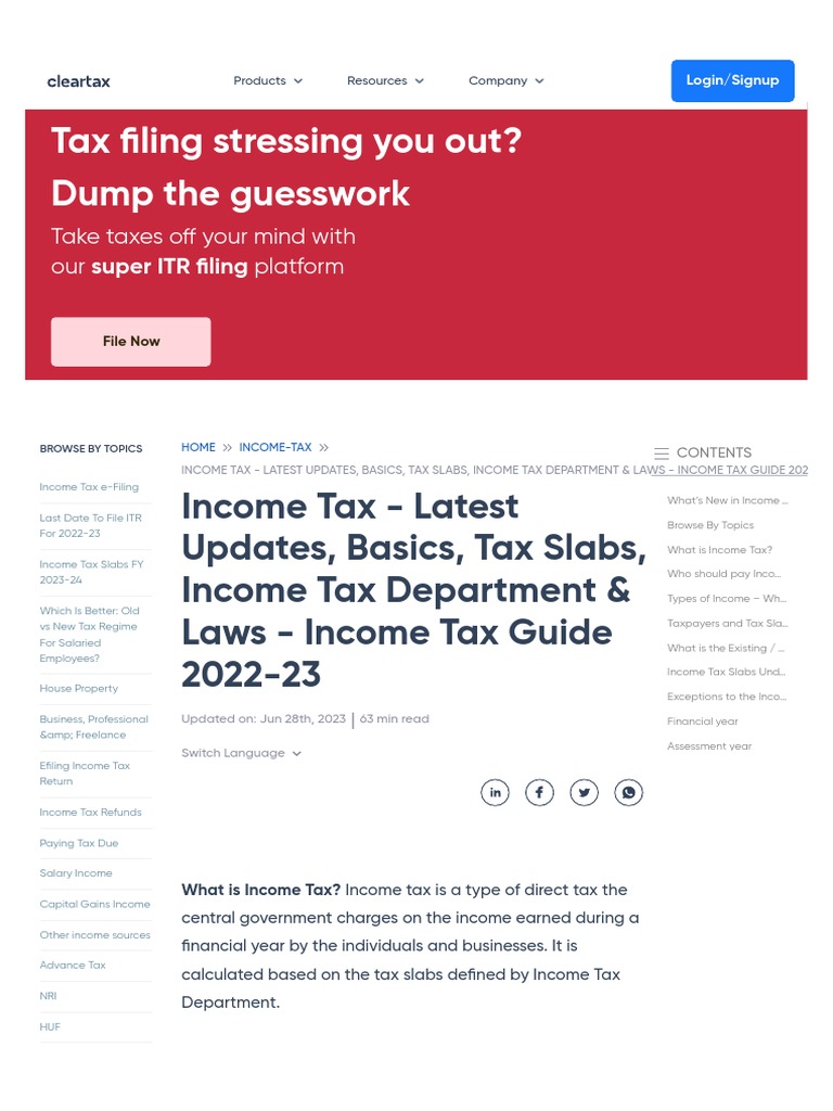 Tax Tax Guide 2023, Latest News PDF Tax Deduction