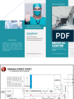 Blue Modern Medical Center Z-Fold Brochure