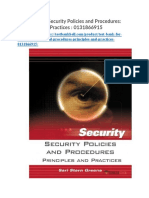 Test Bank For Security Policies and Procedures Principles and Practices 0131866915