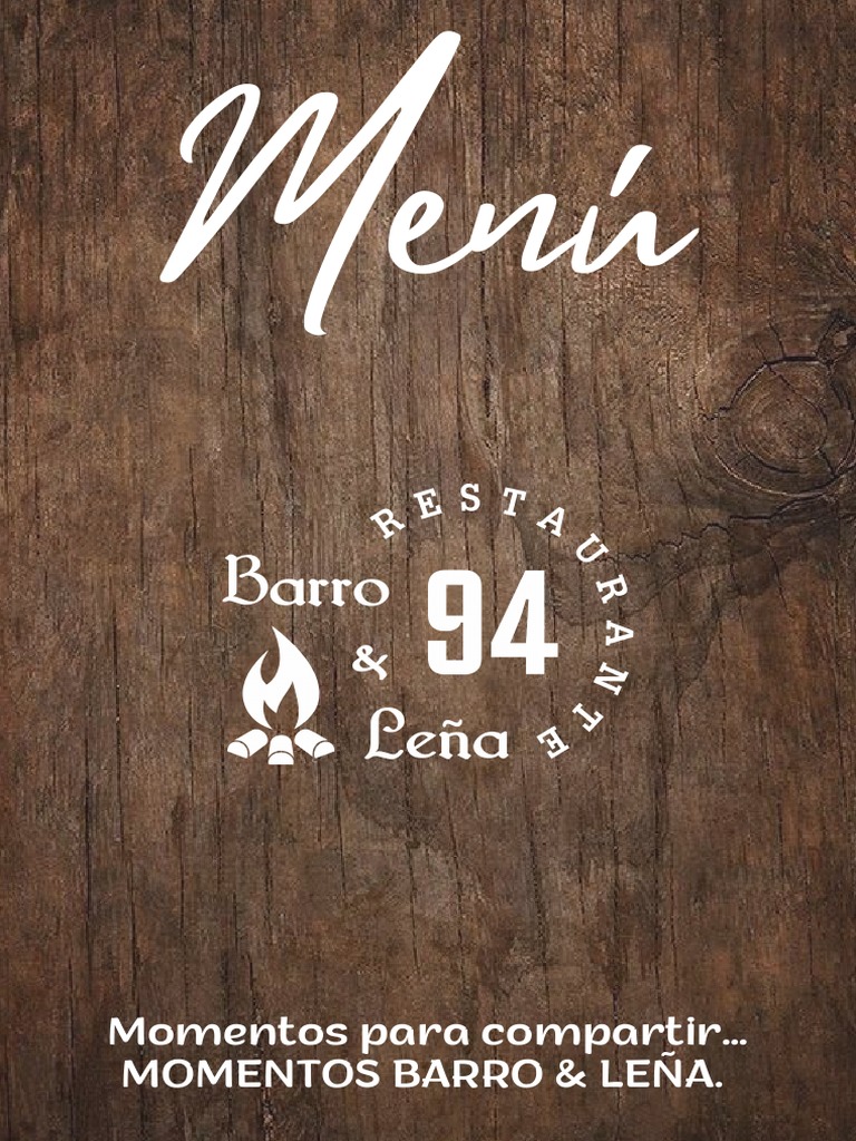 Menú Barro&Leña94 | PDF | Hamburguesas | Comida y bebida