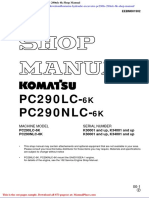 Komatsu Hydraulic Excavator Pc290lc 290nlc 6k Shop Manual