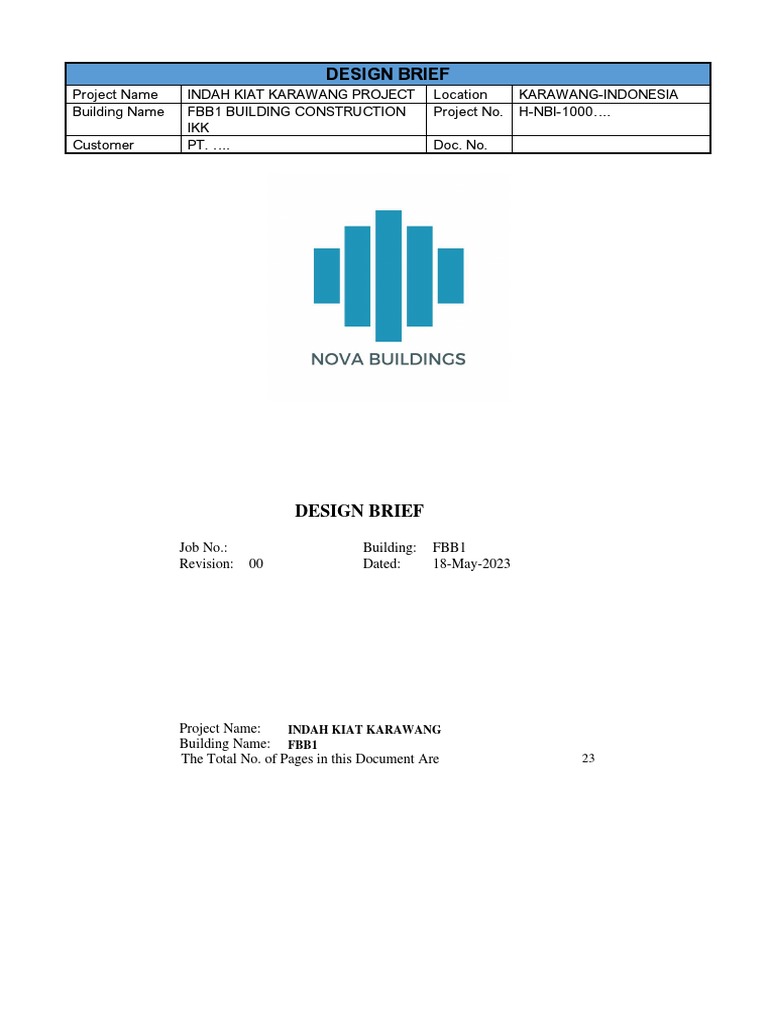 Design Brief IKK R00 2023.05 | PDF | Engineering | Civil Engineering