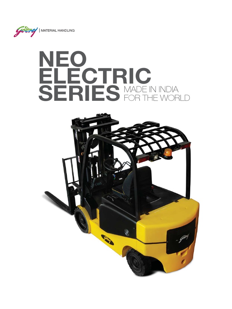 Godrej 1 5 To 3 Ton Electric Forklifts Neo PDF Forklift