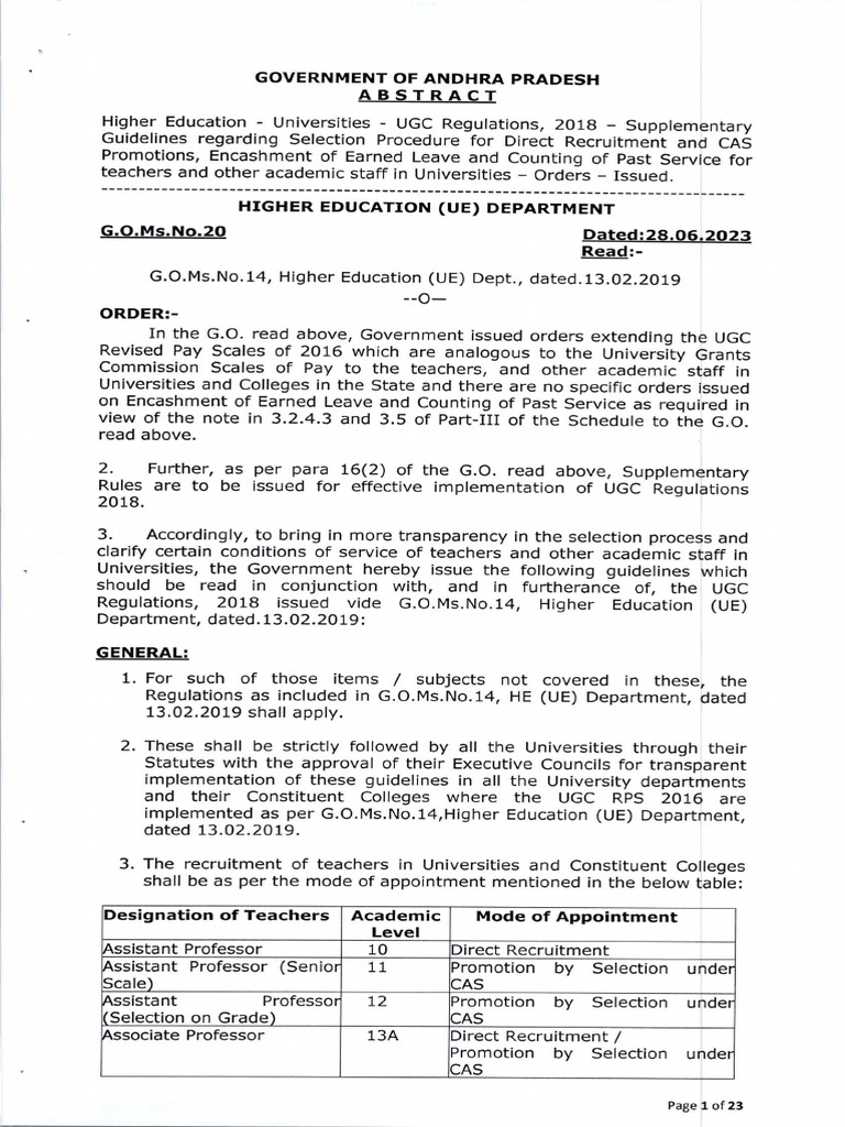 G O Ms No 20 | PDF