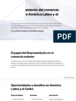 El Financiamiento Del Comercio Exterior en America Latina y El Caribe