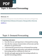 Topic 3 Slides - Demand Forecasting