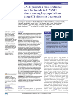 The UALE Project, A Cross-Sectional Approach For Trends in HIV STI Prevalence Among Key Populations Attending STI Clinics in Guatemala.