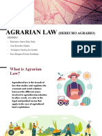 Agrarian Law (Derecho Agrario)