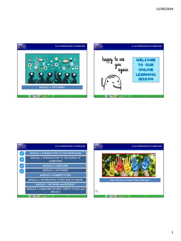Cc101 Introduction To Computing Module 4 5 Pdf Computing