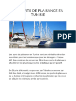 LES PORTS DE PLAISANCE en TUNISIE