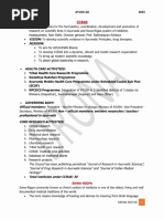 AYUSH GK Notes 2024-2025 Overview | PDF | Ayurveda | Health Sciences