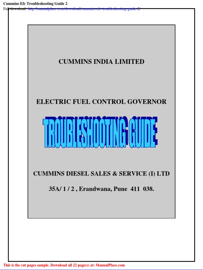 Cummins Efc Troubleshooting Guide 2 Download Free Pdf Power Supply