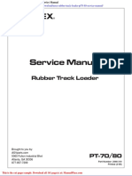 Terex Rubber Track Loader Pt70 80 Service Manual