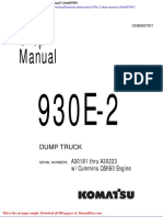 Komatsu Dump Truck 930e 2 Shop Manual Cebm007001