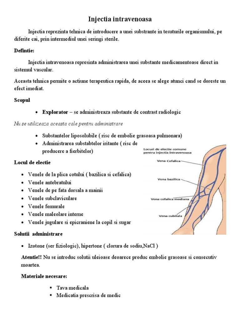 Injectia Intravenoasa | PDF