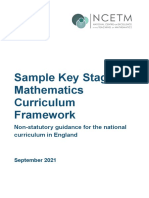 Sample Key Stage 3 Mathematics Curriculum Framework