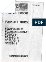 Komatsu Forklift Fg 20-25-30 11 Parts Book