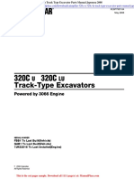 Caterpillar 320c U 320c Lu Track Type Excavator Parts Manual Japonesa 2008