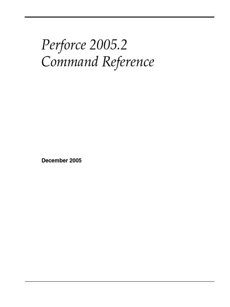 P4 command ref pdf computer file version control
