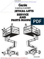 Genie Scissors Lift V 2470 and V 2470 RT Parts Manuals