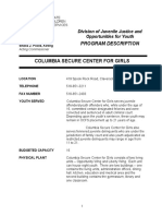Program Description - Columbia Secure Center For Girls