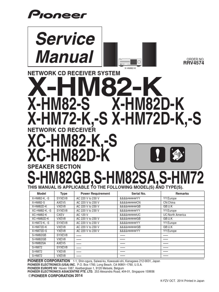 Pioneer X-HM82-K Service Manual | PDF | Ieee 802.11 | Soldering