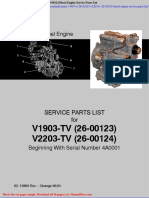 Carrier v1903 TV 26 00123 v2203 TV 26 00124 Diesel Engine Service Parts List