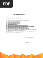 Tata Tertib dan Fasilitas Mess Karyawan | PDF