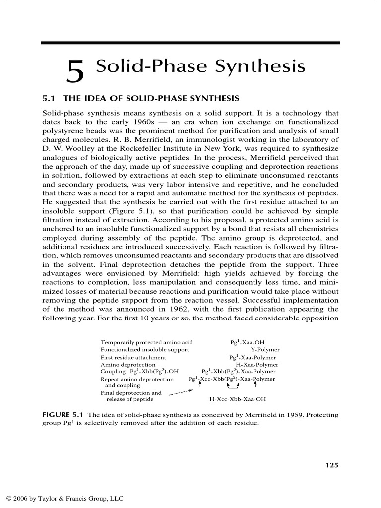 Merrifield's Solid-Phase Peptide Synthesis | PDF | Amino Acid | Amine
