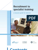 Recruitment To Specialist Training