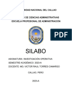 Silabo Investigacion Operativa 2023-1