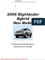Toyota Highlander Hybrid 2006 Technical Introduction