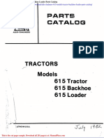 Allis Chalmers 615 Models Tractor Backhoe Loader Parts Catalog